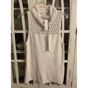 NWT Stella Blu One Grey Day Sleeveless Woven Shirt, Womens Size Medium